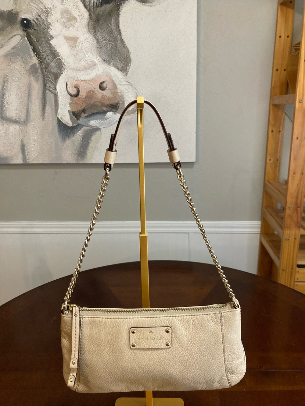 Kate Spade Berkshire Road Adela |Taupe Pebbled Leather Shoulder Bag - Picture 2 of 15